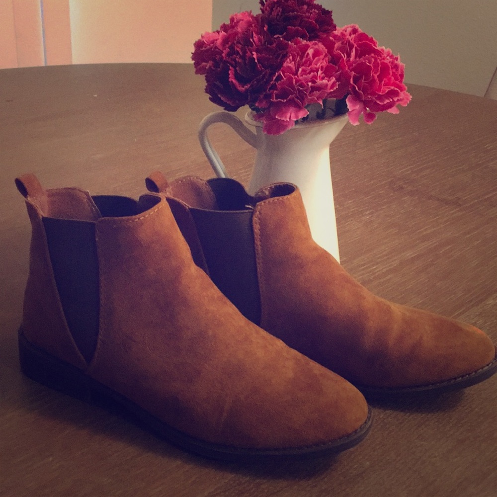 Brown Suede Booties